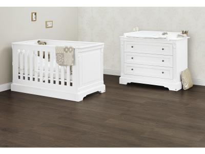 PINOLINO  Ensemble lit enfant et commode &agrave; langer Emilia, blanc