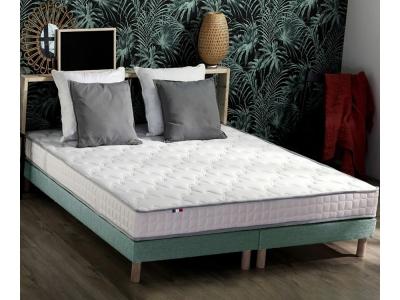 Ensemble matelas 100% latex 3 zones sommier vert 160x200