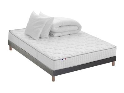 IDLITERIE Pack Pr&ecirc;t &agrave; dormir : matelas + sommier + couette + oreillers 140x190