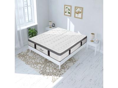  Ensemble matelas &agrave; M&eacute;moire de forme et sommier blanc 180x200
