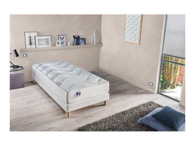IDLITERIE Ensemble Matelas M&eacute;moire de forme HD + Sommier  90 x 190 cm DIMAIME