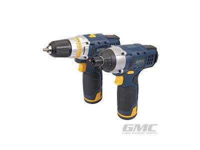 GMC  - Duo Visseuse a Chocs et Perceuse  12V sans fil 2 Batteries