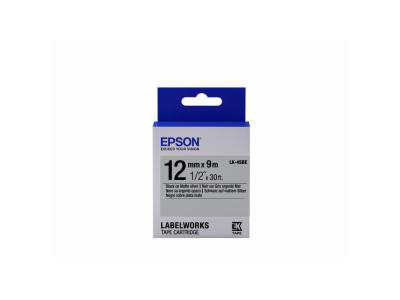EPSON  tape lk-4sbe matte blk-/mattsiv mattsiv 12/9 noir