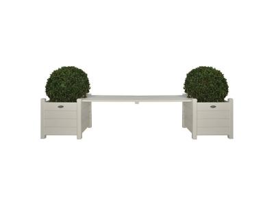 ESSCHERT DESIGN  - Bacs &agrave; fleurs avec banc CF33W coloris blanc Blanc