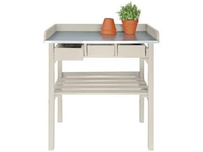 FARM FOLKLORE Banc de travail de jardin Blanc CF29W Esschert Design - Blanc
