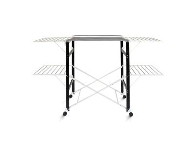 TODECO Etendoir &agrave; Linge Pliant Etendage &agrave; Linge Pliable 174 x 105 x 84 cm Noir/Blanc Mat&eacute;riau:  Acier inoxydable Plastique ABS