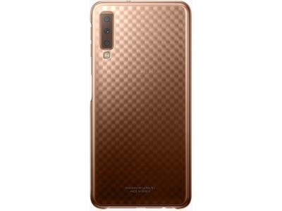 SAMSUNG  Coque Rigide pour Galaxy A7 (2018) Dor&eacute;/Transparente
