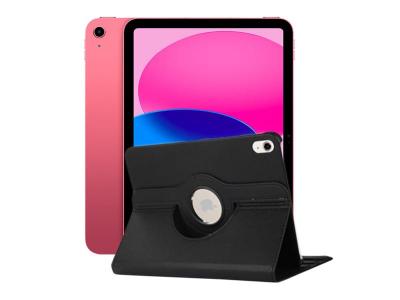 Etui rotatif en simili cuir pour iPad 2022 10,9 - Noir - -