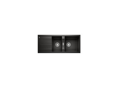 BLANCO Evier  Metra 8S Silgranit - Noir - Vidage : Manuel