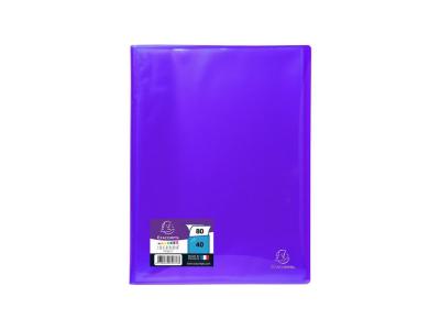 EXACOMPTA Protege Documents Soude - 21 X 29.7 - 80 Vues - Pochettes Crital Lisses - Bleu Turquoise