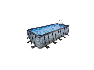 EXIT TOYS Piscine EXIT Stone 540x250x122cm avec pompe filtrante - grise