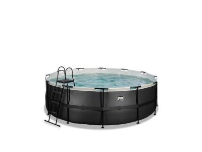 EXIT TOYS Piscine avec pompe filtrante en cuir enfant  427 x 122 cm