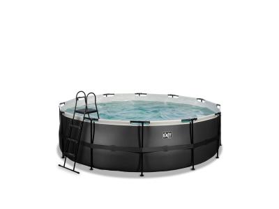EXIT TOYS Piscine avec pompe filtrante en cuir enfant  450 x 122 cm