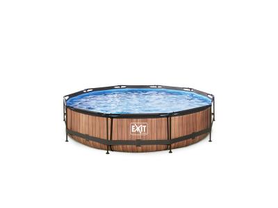 EXIT TOYS Exit Frame Pool Holz 360x76cm 30.12.12.10 / 1 Karton