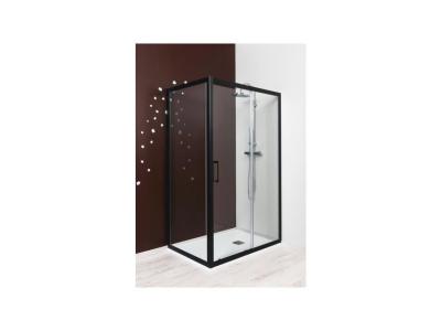ONDEE Paroi de douche coulissante NAPA noir mat L.120 x H.195 cm