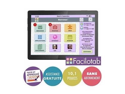 FACILOTAB Tablette tactile  L Rubis Lenovo 10.1"" 32 Go Noir