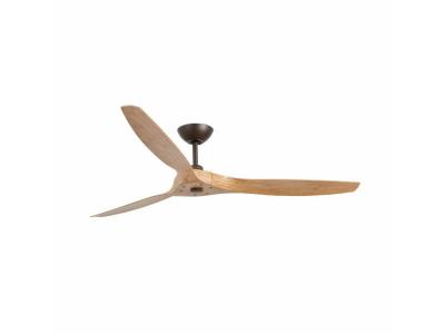 FARO BARCELONA Ventilateur de plafond marron clair avec moteur DC et cinq vitesses Smart Morea Faro