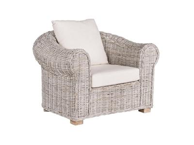 BIZZOTTO Fauteuil Coba d'ext&eacute;rieur (rotin + tissage en Kubu + lin) - 