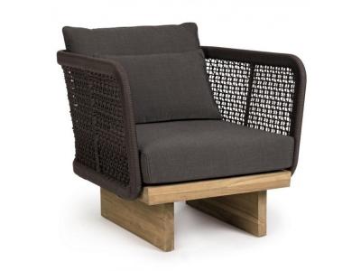 BIZZOTTO Fauteuil avec coussins et accoudoirs xylia dark