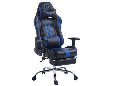  Fauteuil de bureau gamer limit v2 en similicuir , noir / bleu/avec repose-pieds
