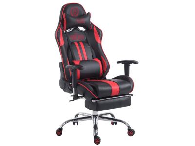  CLP Fauteuil de bureau Gamer Limit V2 en similicuir , Noir / Rouge/avec repose-pieds