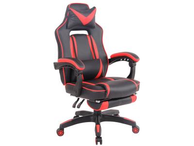  CLP Fauteuil de bureau Heat en similicuir , Noir / Rouge