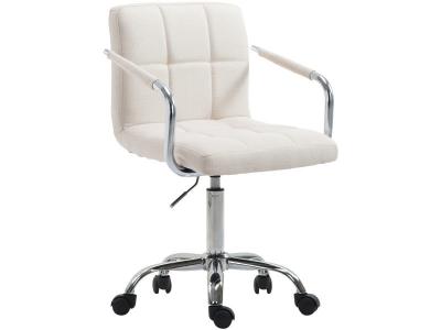 CLP Fauteuil de bureau Lucy V2 en tissu , Cr&egrave;me