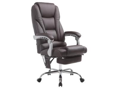 CLP Fauteuil de bureau Pacific en similicuir avec une fonction massage , Marron