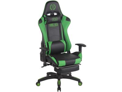  CLP Fauteuil de bureau Turbo XL en similicuir , Noir / Vert/Similicuir 