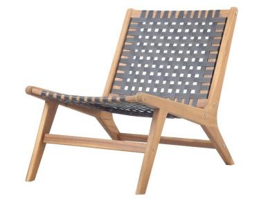 BEAU RIVAGE Fauteuil De Jardin Hazel En Bois D'acacia Et R&eacute;sine Tress&eacute;e Noire