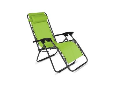 OVIALA  - Fauteuil de jardin pliant relax vert - Bleu