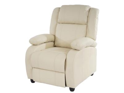 MENDLER Fauteuil de t&eacute;l&eacute;vision, fauteuil relax lincoln, relaxation, similicuir ~ cr&egrave;me