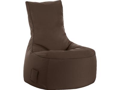 SITTING POINT Pouf d'ext&eacute;rieur marron avec dossier 95x65x90 cm