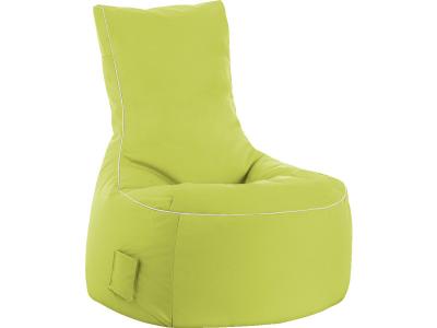 SITTING POINT Pouf d'ext&eacute;rieur vert anis avec dossier 95x65x90 cm