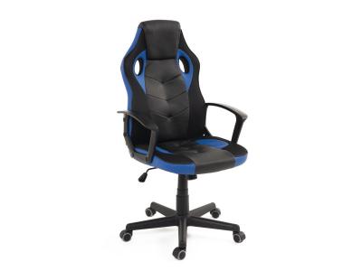 KAYELLES Chaise gaming sena, style racing, dossier inclinable, pivotant (noir bleu) 601 