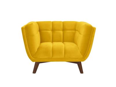 RENDEZ VOUS DECO Fauteuil en velours pieds - Mona - Jaune