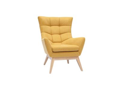 MILIBOO  - Fauteuil scandinave moutarde et bois BRODY