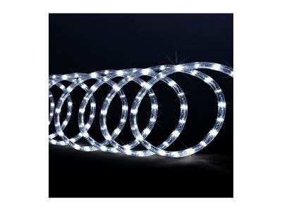 FEERIC LIGHTS & CHRISTMAS Guirlande Tube lumineux 10 m Ampoules LED Blanches 8 jeux de lumi&egrave;re