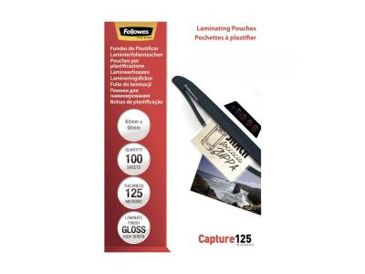 FELLOWES  papier lamin&eacute; 60x90 mm 125 mic brillant DFX-838537