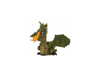 PAPO Figurine  dragon aile bleu flamme 