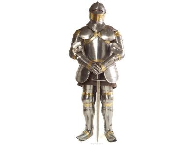 GENERIQUE Figurine en carton Chevalier en armure brillante 186 cm