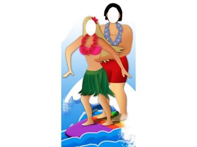 RUE DE LA FETE Figurine en carton couple de Surfer 186 cm