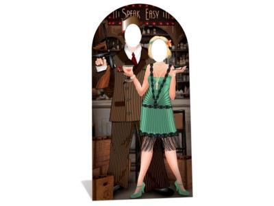 RUE DE LA FETE Figurine en carton passe t&ecirc;te bonnie and clyde 191 cm