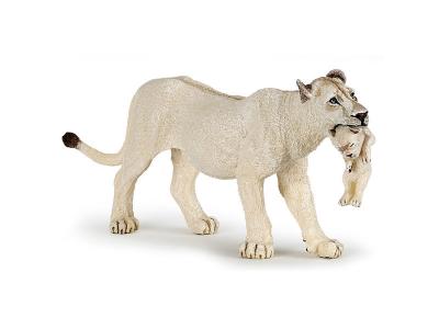 PAPO  - Lionne blanche avec lionceau 