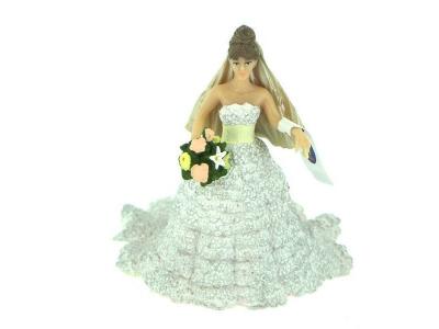 PAPO  Figurine Mari&eacute;e dentelle Blanche Pour Enfant