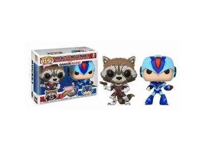 FUNKO  POP! Games Marvel vs Capcom - Rocket contre Mega Man X 