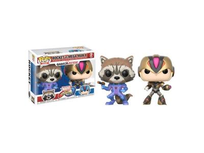 FUNKO Figurines Pop! Rocket vs Megaman EXC - Capcom vs Marvel