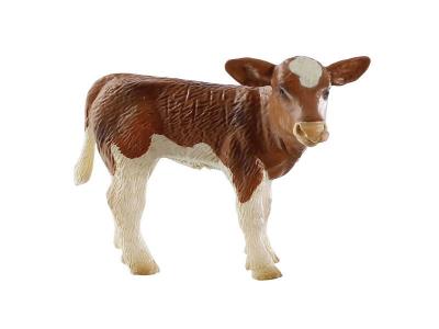 BULLYLAND Animaux Figurine Veau Marron Et Blanc Mona - 7 Cm