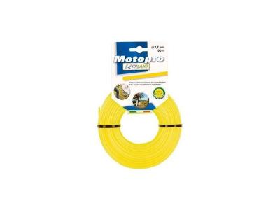 RIBILAND Fil rond 50m diam&egrave;tre 2,7mm jaune motopro pour t&ecirc;te de d&eacute;broussailleuse