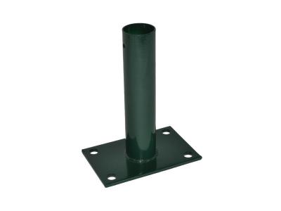 FILIAC  - Platine GRISE 60mm pour poteau rond de portillon grillag&eacute;
